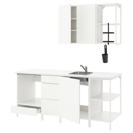 Кухня, белый, 203x63.5x222 см IKEA BEGIVENHET БЕГИВЕНХЕТ 293.374.07