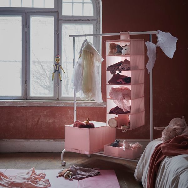 Модуль для хранения, 7 отделений, розовый 30x30x90 см IKEA СТУК 404.210.32 - фото 2