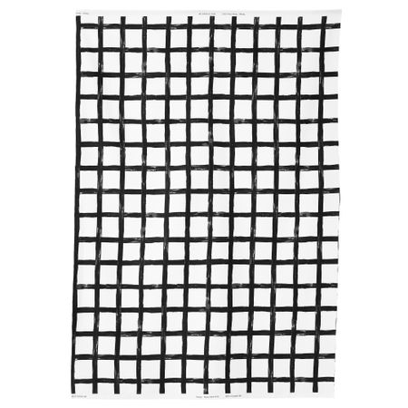 Ткань ДВЭРГБЬЁРК, белый/черный (150 см)