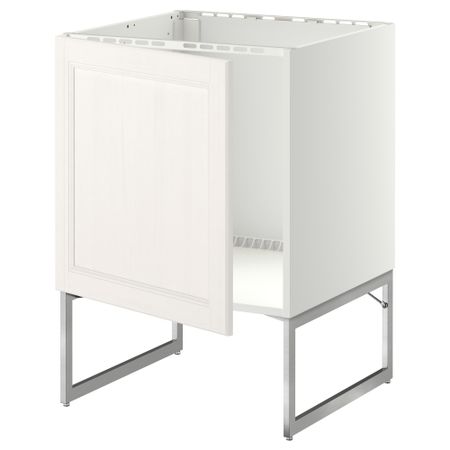 Напольный шкаф для раковины МЕТОД, белый, Лаксарби белый (60x60x60 см)