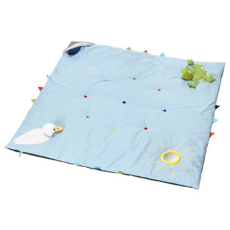 Детский коврик ЛЕКА, синий (118x118 см)