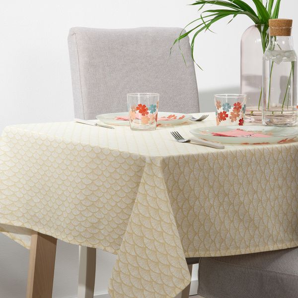 Скатерть, бежевый 145x240 см IKEA VÅRFINT ВОРФИНТ 504.812.33 - фото 3