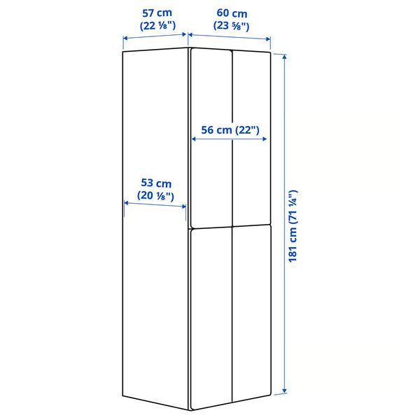 IKEA, дополнительный ракурс - схема-чертеж с размерами