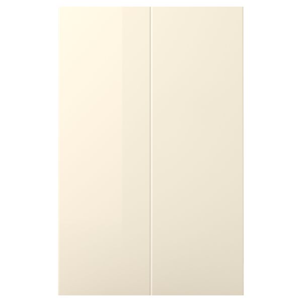 Дверца для напольного углового шкафа, 2 штуки РИНГУЛЬТ, глянцевый кремовый (25x80 см) - схема-чертеж с размерами