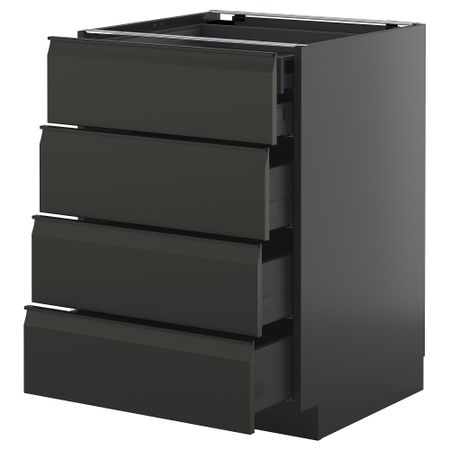 Напольный шкаф 4фасада,2нзк, 3 средних ящик IKEA METOD МЕТОД, KNIVSHULT 995.885.67