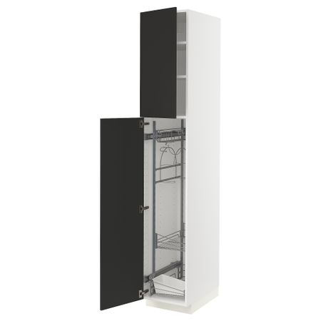 Высокий шкаф с отделением для аксессуаров для уборки IKEA METOD МЕТОД 394.981.69
