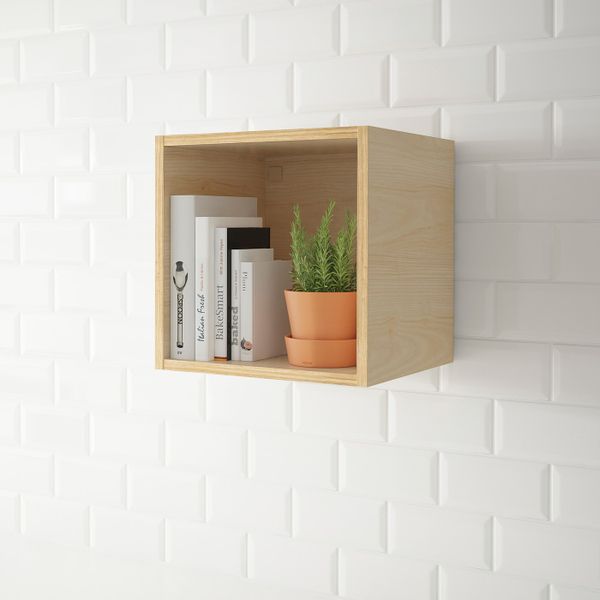 Открытый шкаф, ясень 40x37x40 см IKEA TUTEMO ТУТЕМО 603.514.91 - схема-чертеж с размерами