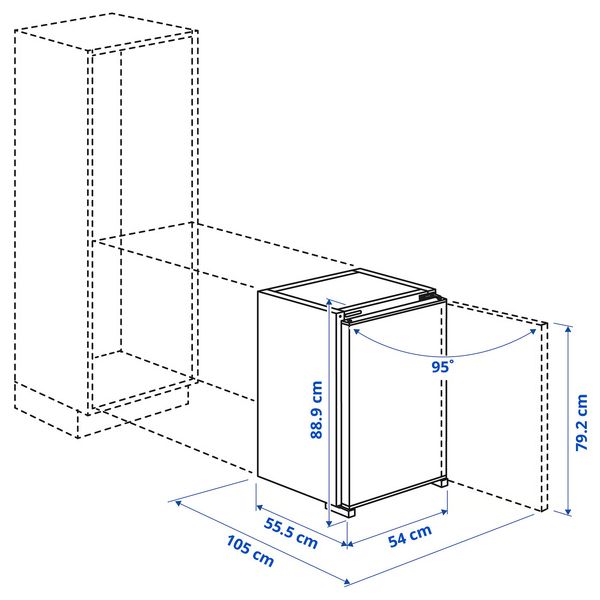 IKEA, дополнительный ракурс - схема-чертеж с размерами