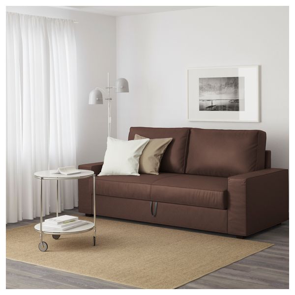 Диван-кровать 3-местный ВИЛАСУНД, Бурред темно-коричневый - фото 3
