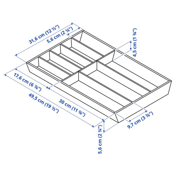 IKEA, дополнительный ракурс - схема-чертеж с размерами