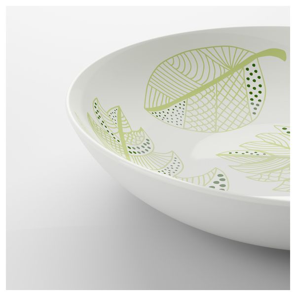 Тарелка глубокая ЭВЕРЕНС, белый, зеленый (24 см) - фото 2