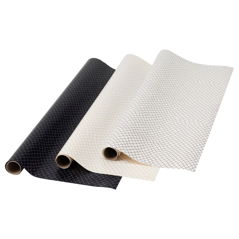 Рулон оберточной бумаги ЛАНКМОЙ, белый черный, золотой (3.0x0.7 м) - фото 1