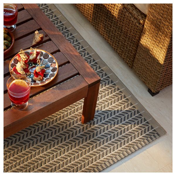 Ковер безворсовый, для/дома/улицы, бежевый, 200x250 см IKEA ЛОББЭК 503.708.57 - фото 2