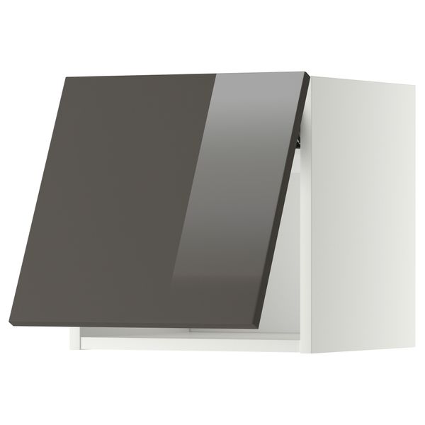 Горизонтальный навесной шкаф МЕТОД, белый, Рингульт серый - схема-чертеж с размерами