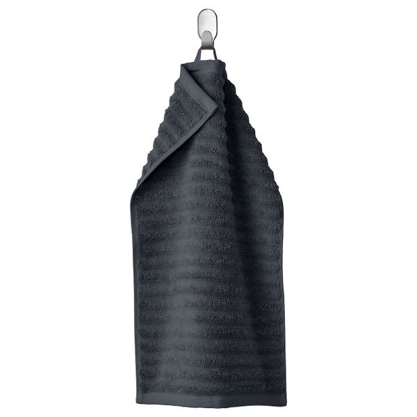 Полотенце, темно-серый 30x50 см IKEA FLODALEN ФЛОДАРЕН 204.687.04 - фото 1