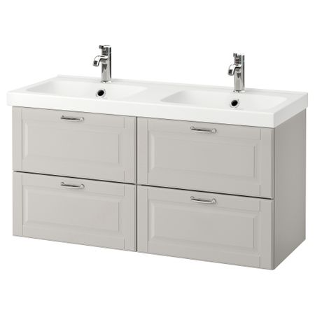 Шкаф для раковины с 4 ящик, 123x49x64 cm IKEA ODENSVIK ОДЕНСВИК, GODMORGON ГОДМОРГОН 392.472.32