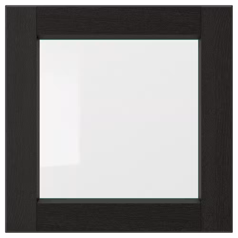 LERHYTTAN Стеклянная дверь - черная морилка 40x40 см - фото 1