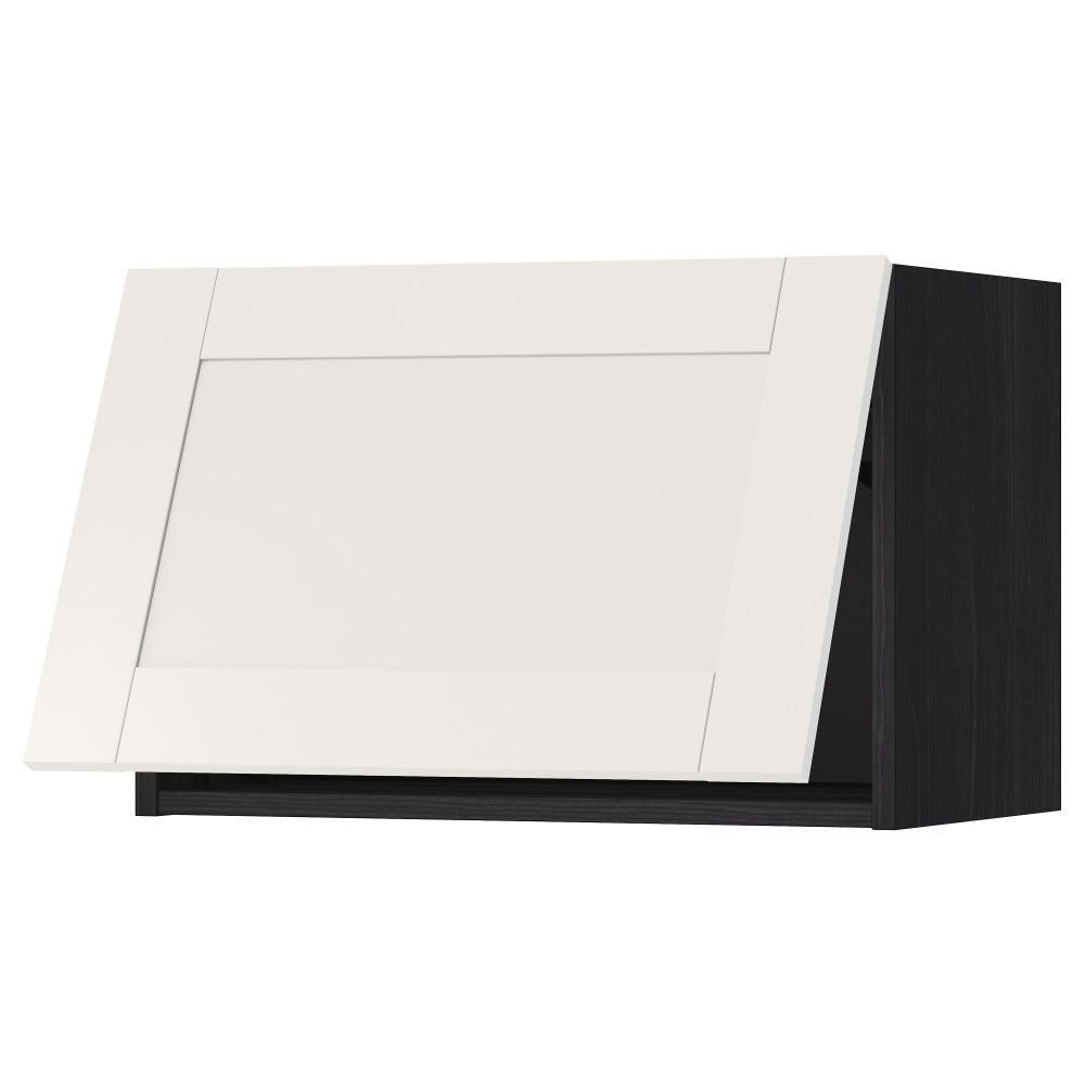 Горизонтальный навесной шкаф МЕТОД, черный, Сэведаль белый - схема-чертеж с размерами