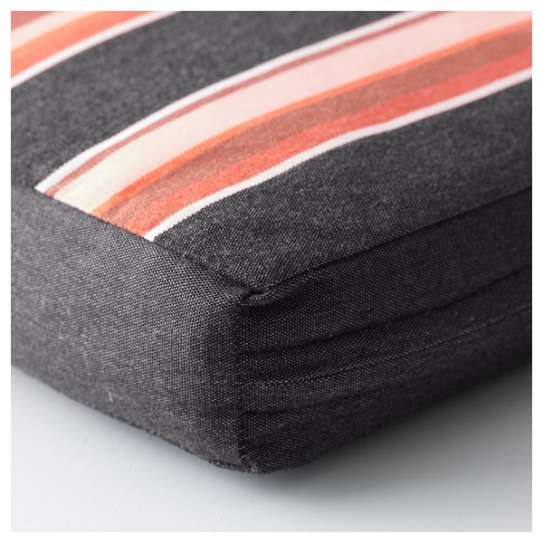 Подушка на садовую мебель ЭКЕРОН, черный, полоска (116x47 см) - схема-чертеж с размерами