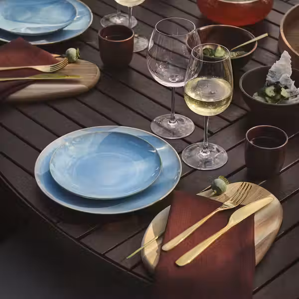 FÄRGKLAR Тарелка - голубой 26 см - схема-чертеж с размерами