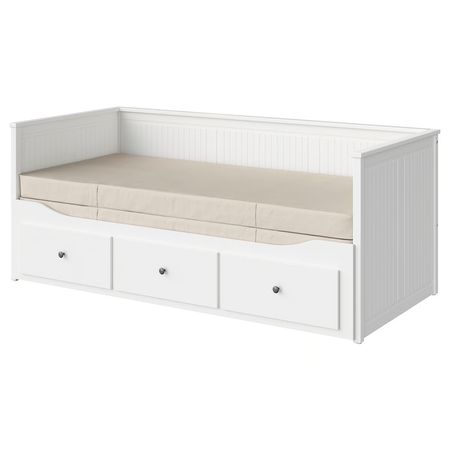HEMNES Кушетка с 2 матрасами/3ящиками