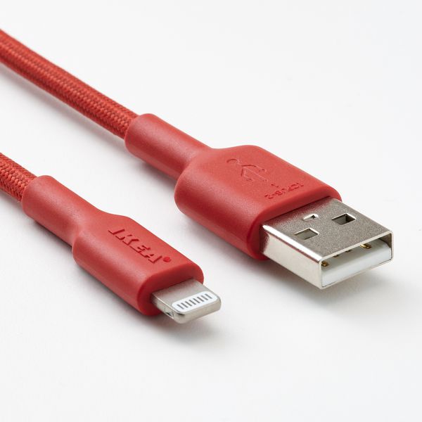 Кабель USB-A–lightning, красный, 1.5 м IKEA LILLÅNGEN ЛИЛЛОНГЕНHULT ЛИЛЛЬХУЛЬТ 305.284.96 - фото 3
