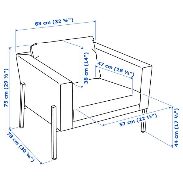 IKEA, дополнительный ракурс - схема-чертеж с размерами