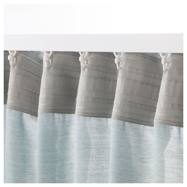 Гардины, 1 пара ХИЛЬЯ, синий (145x300 см) - фото 2