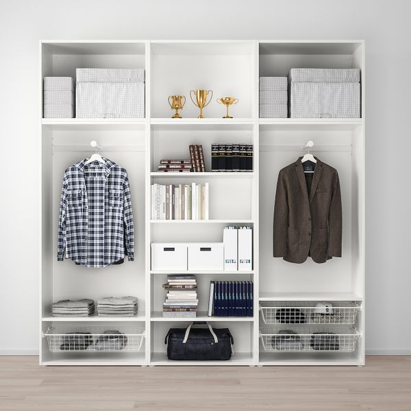 Комбинация для хранения 240x42x241 см IKEA ОПХУС 092.913.87 - схема-чертеж с размерами