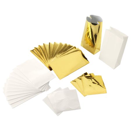 Подарочные пакеты+наклейки,48предм. ВИНТЕР 2016, золотой, белый