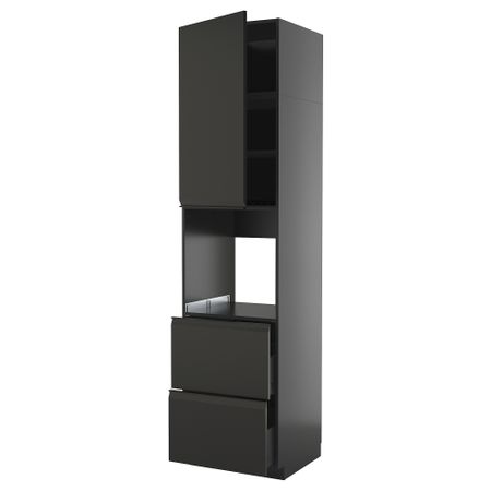 Высокий шкаф для духовки + дверь, 2ящика IKEA METOD МЕТОД, KNIVSHULT 595.895.78