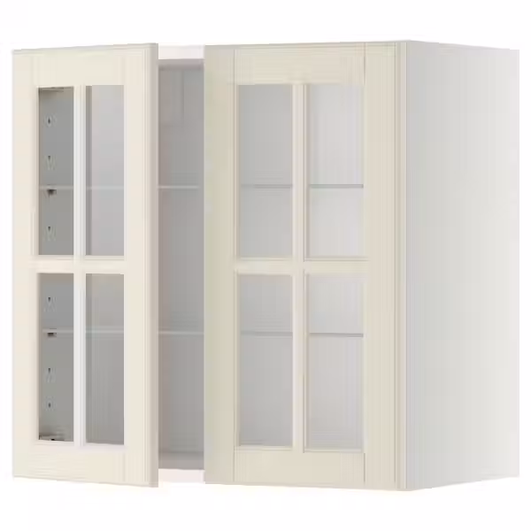 METOD Навесной шкаф/полки/2стеклян двери - фото 1