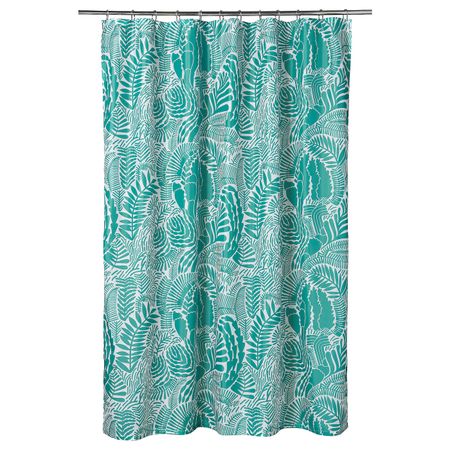 Штора для ванной, бирюзовый/белый 180x200 см IKEA GATKAMOMILL ГАТКАМОМИЛЛ 504.662.04