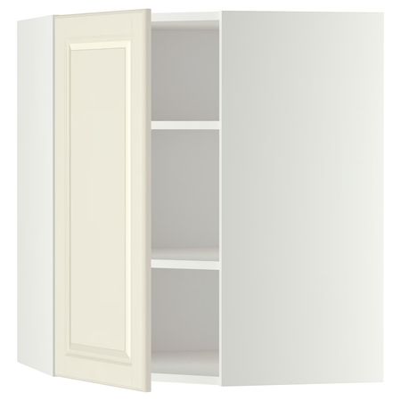 METOD Угловой навесной шкаф с полками - белый/Bodbyn белый с оттенком 68x80 см