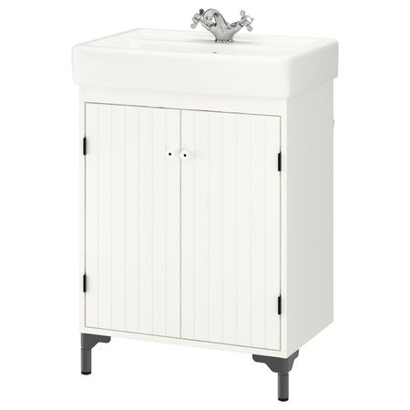 Шкаф под раковину с 2 дверец, белый 63x45x91 см IKEA SILVERÅN СИЛВЕРОН / HAMNVIKEN ХЭМНВИКЕН 592.273.27
