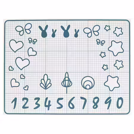 BAKTRADITION Коврик для выпечки - белый/бирюзовый 61x46 см