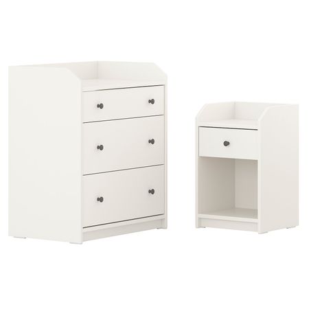 Комплект мебели для спальни,2 предм, белый IKEA HAUGA ХАУГА 294.860.82