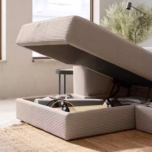 JÄTTEBO Модульная козетка, левая - с подлокотником/самласа серо-бежевый - фото 3