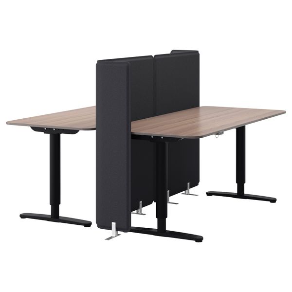 Стол-трансформер с экраном БЕКАНТ, серый, черный (160x160 120 см) - схема-чертеж с размерами