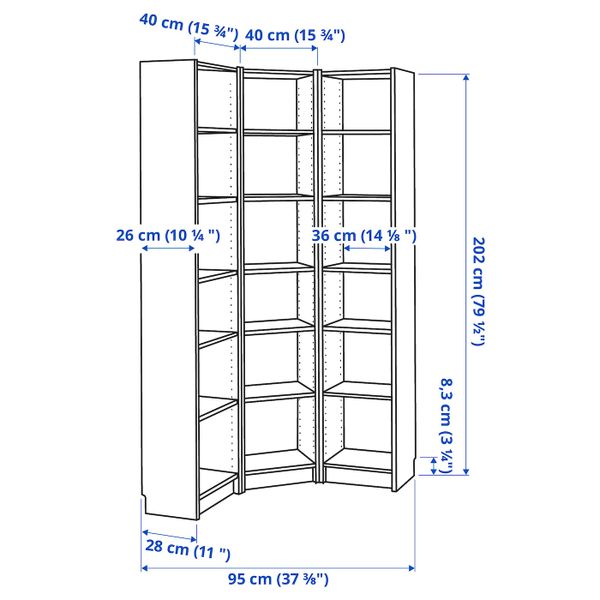 IKEA, дополнительный ракурс - схема-чертеж с размерами