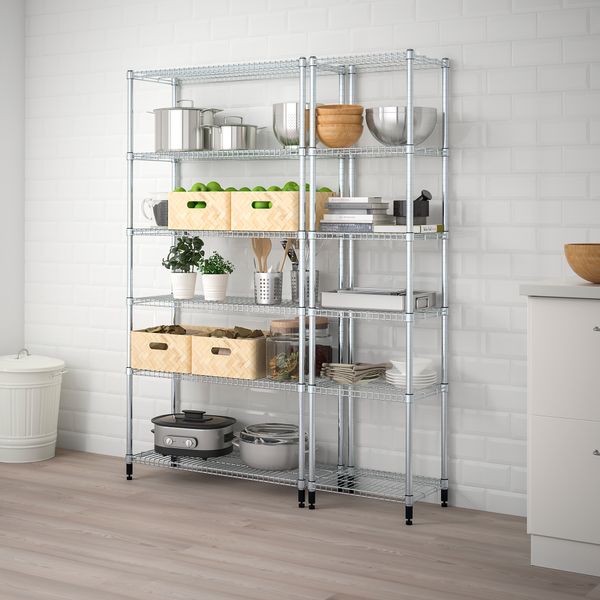 2 секции полок, 140x36x181 см IKEA OMAR ОМАР 598.290.88 - фото 3