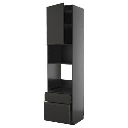 Высокий шкаф для духовки, СВЧ, дверца, 2 ящика IKEA METOD МЕТОД, KNIVSHULT 495.878.34