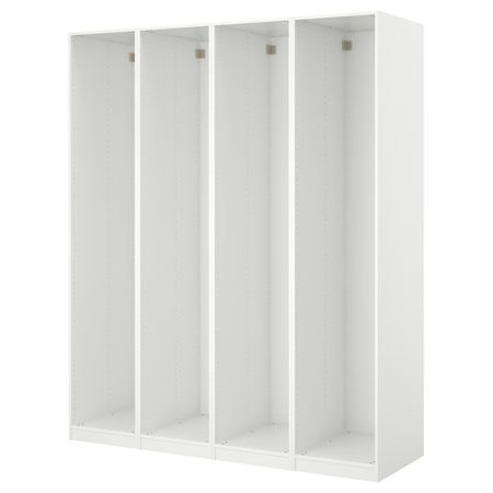 PAX 4 каркаса гардеробов - белый 200x35x236 см