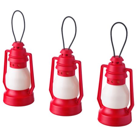 Декоративная подсветка, светодиоды, с батарейным питанием, фонарь красный, 8.5 см IKEA ВИНТЕРФЕСТ 604.371.93