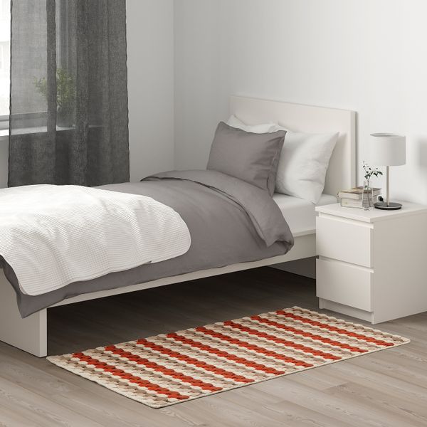 Ковер безворсовый, ручная работа/бежевый терракотовый 80x150 см IKEA SKANDERUP СКАНДЕРУП 604.954.18 - схема-чертеж с размерами