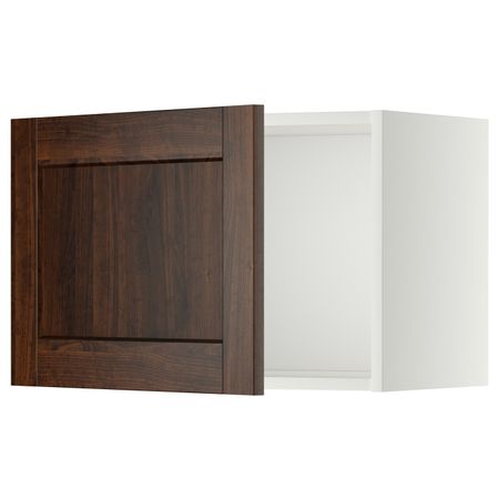 Навесной шкаф, белый/Эдсерум коричневый 60x40 см IKEA METOD МЕТОД 294.449.97