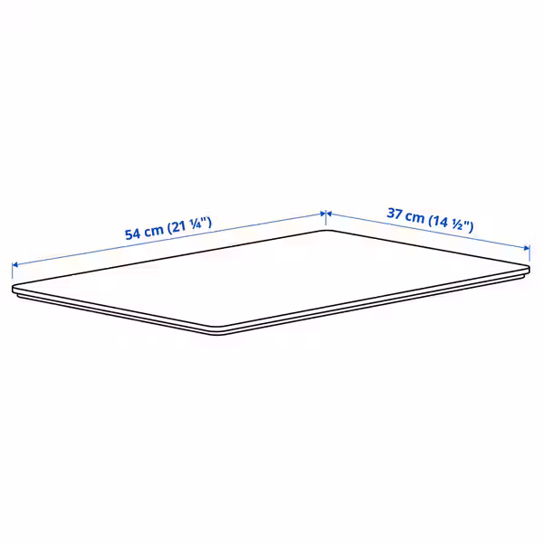 KUGGIS Крышка - бамбук 37x54 см - схема-чертеж с размерами
