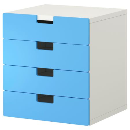 Комбинация для хранения с ящиками СТУВА, белый, синий (60x50x64 см)