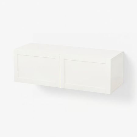 BESTÅ Комбинация настенных шкафов - белый/Hanviken белый 120x42x38 см