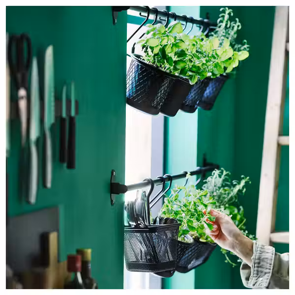 HULTARP Контейнер - чёрный/сетка 14x16 см - фото 3